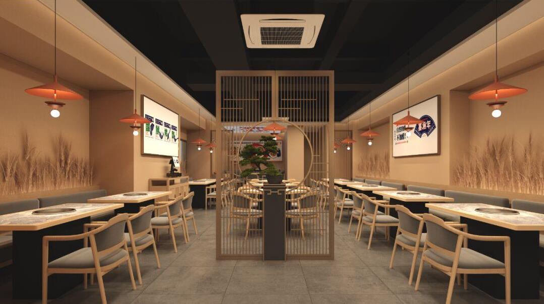 酸菜魚小型餐飲店裝修設(shè)計效果圖
