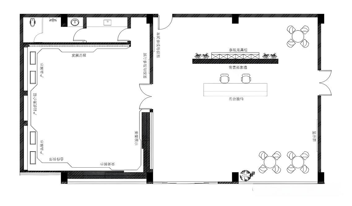 企業(yè)展廳設(shè)計平面布局圖
